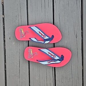 St Louis Cardinals flip flops size 7